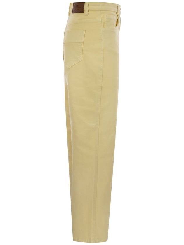 Dyed cotton jeans with logo charm - ELISABETTA FRANCHI - BALAAN 3