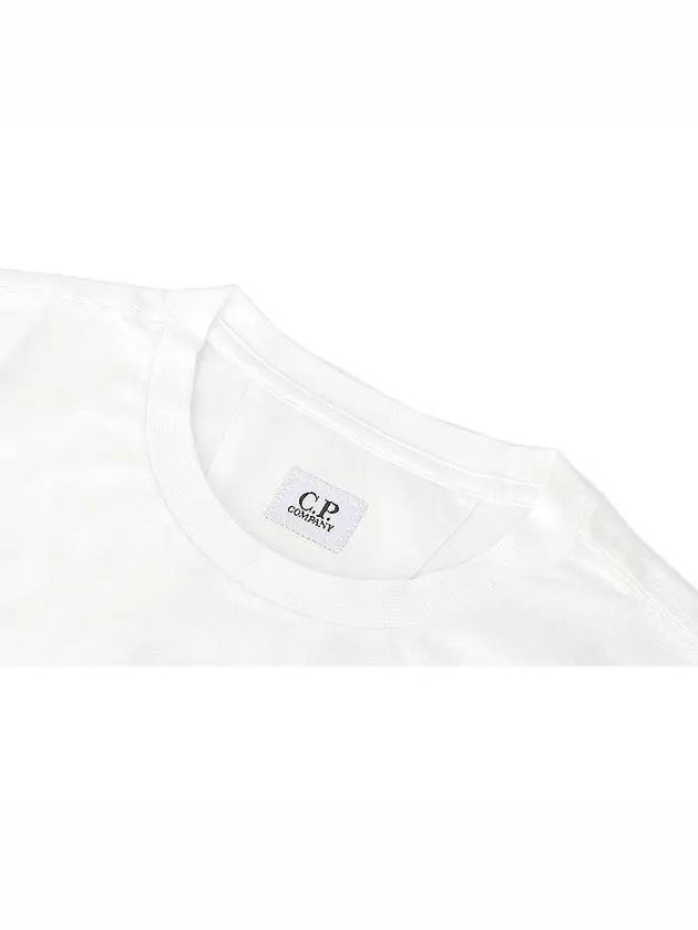 Logo Print Short Sleeve T-Shirt White - CP COMPANY - BALAAN 5