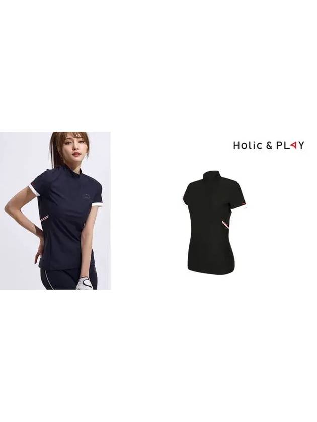 spandex polar short-sleeved T-shirt HA2WTS011BK - HOLIC&PLAY - BALAAN 3