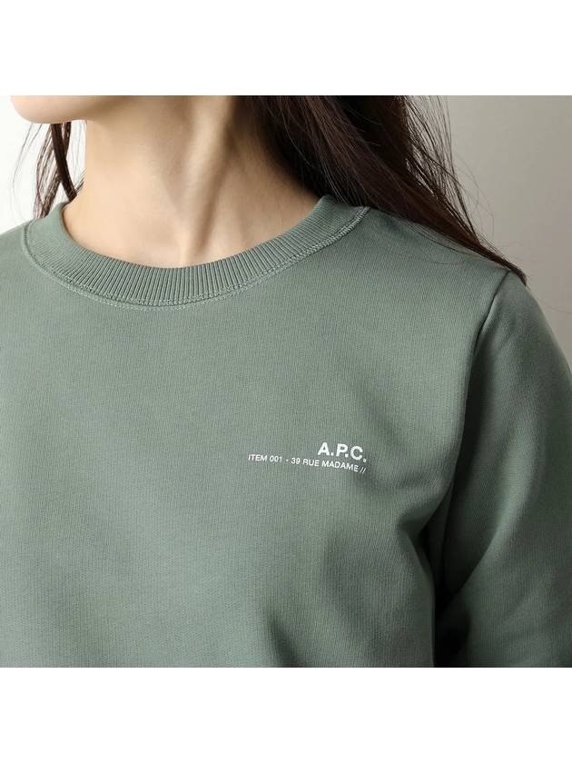 Item Logo Sweatshirt Green - A.P.C. - BALAAN 3