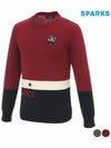 Men s wool wappen color combination knit sweater SL3MKT002 - SPARKS - BALAAN 4