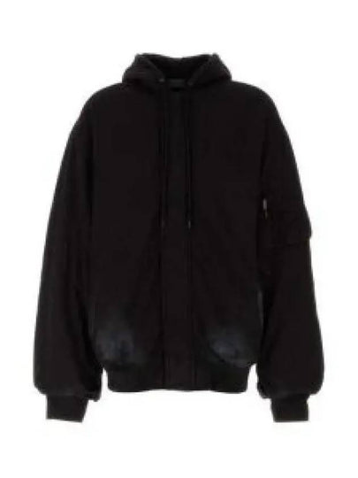 Back Logo Padded Bomber Jacket Black - BALENCIAGA - BALAAN 2