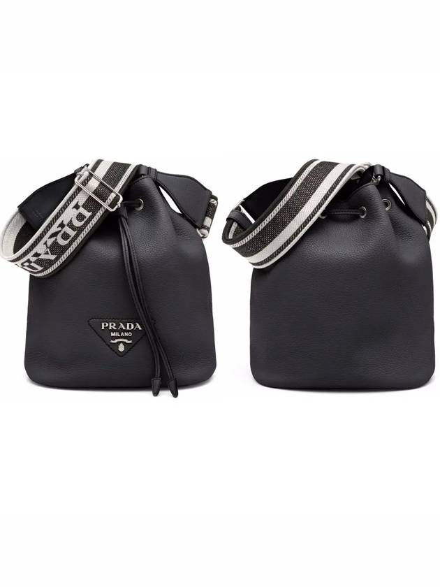 Prada triangle logo lettering bucket bag 1BE060 - SAINT LAURENT - BALAAN 1