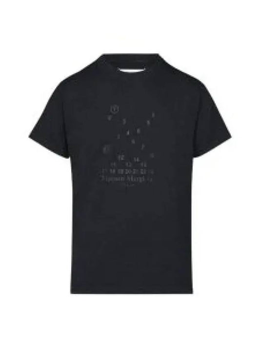 Numeric Logo Short Sleeve T-Shirt Black - MAISON MARGIELA - BALAAN 2