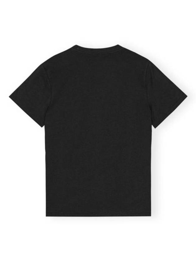 Basic Rose Relax Jersey Short Sleeve T-Shirt Black - GANNI - BALAAN 6