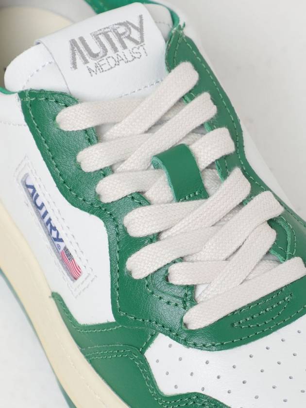 Women's Medalist Green Tab Leather Low Top Sneakers White - AUTRY - BALAAN 5