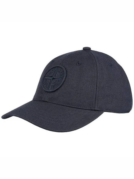 Logo Cotton Ball Cap Navy - STONE ISLAND - BALAAN 2