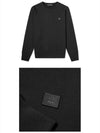 Men's Face Patch Sweatshirt Black - ACNE STUDIOS - BALAAN 5