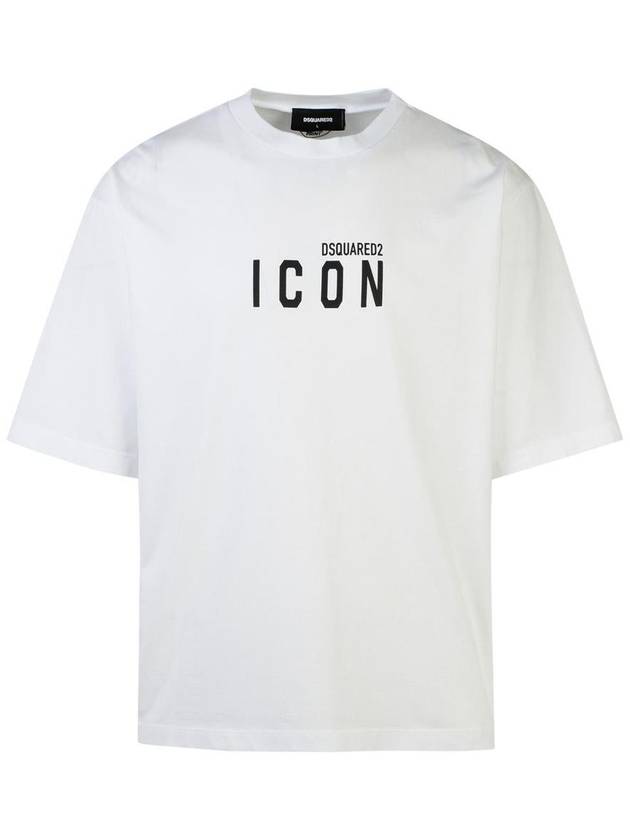 DSQUARED2 'Icon' White Cotton T-Shirt - DSQUARED2 - BALAAN 1