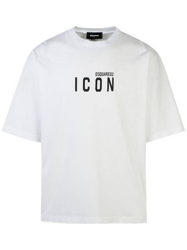 DSQUARED2 'Icon' White Cotton T-Shirt - DSQUARED2 - BALAAN 1