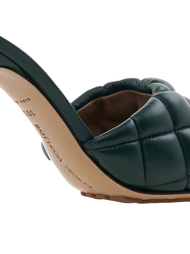 Quilted Nappa Sandal Heels Green - BOTTEGA VENETA - BALAAN 11