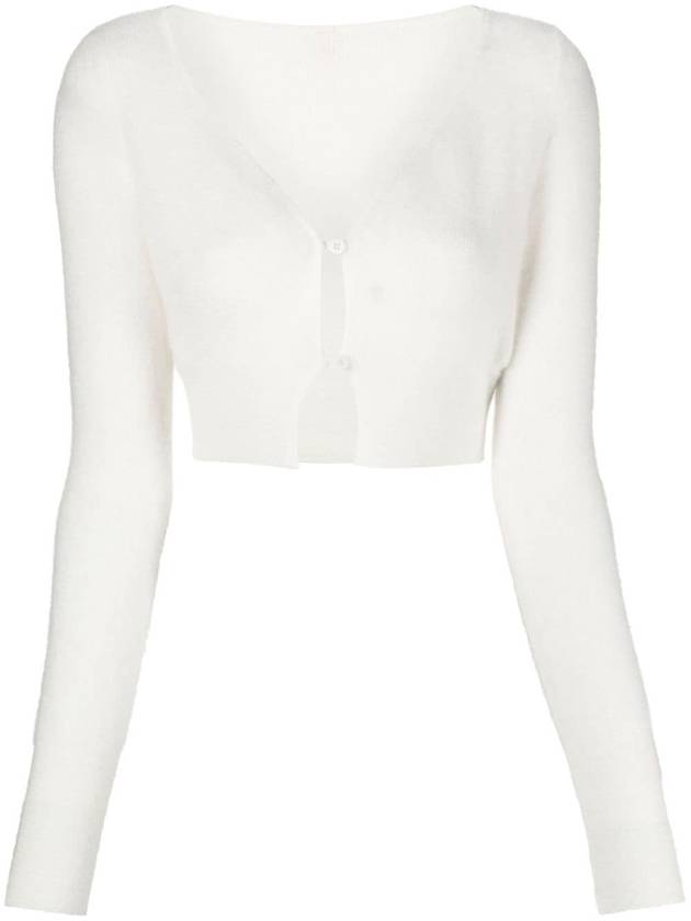 Le Alzou Cropped Cardigan White - JACQUEMUS - BALAAN 2