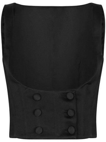 Dolce & Gabbana Satin Vest With Buttons - DOLCE&GABBANA - BALAAN 1