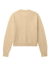 Face Logo Wool Cardigan Beige Women s - ACNE STUDIOS - BALAAN 2