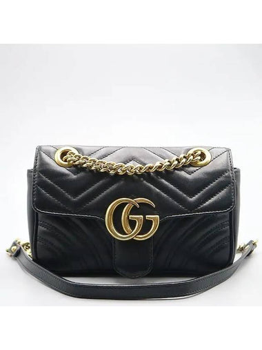 446744 GG Marmont Matelasse gold mini chain shoulder bag - GUCCI - BALAAN 1