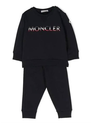 Moncler Baby Logo Tracksuit Navy - MONCLER - BALAAN 1