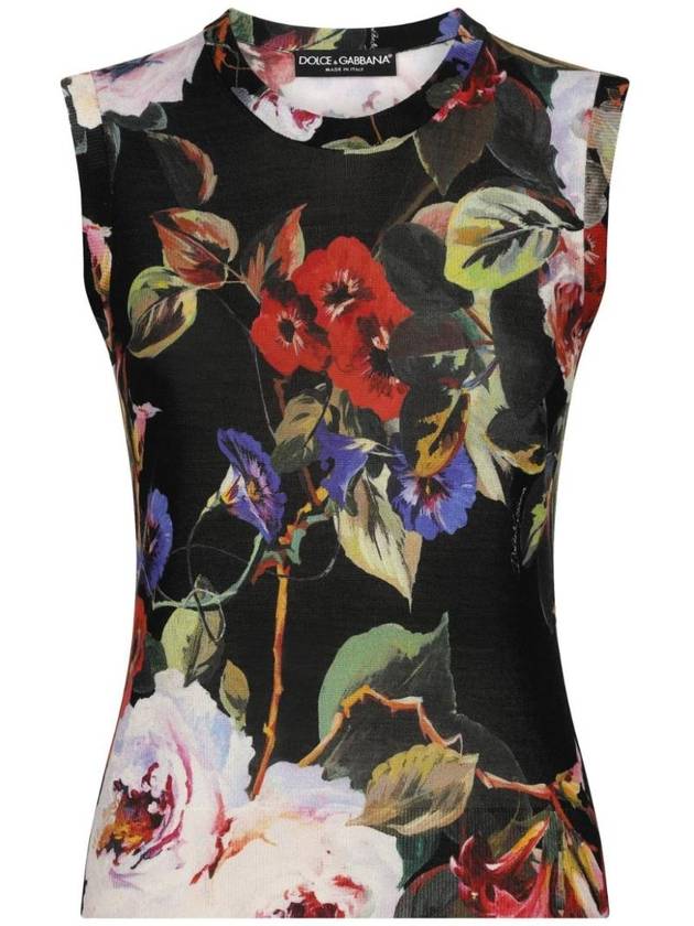 floral print silk tank top FXT02TJAHJZ - DOLCE&GABBANA - BALAAN 1