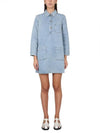 Women's Aurelia Denim Short Dress Stone Wash Indigo - A.P.C. - BALAAN 2