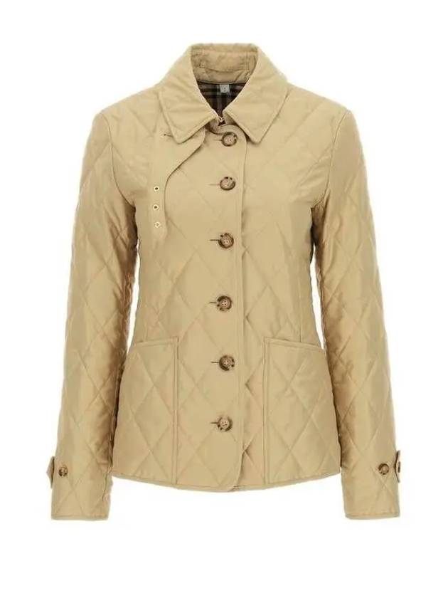 Women's Diamond Quilted Thermoregulated Jacket Beige - BURBERRY - BALAAN 2