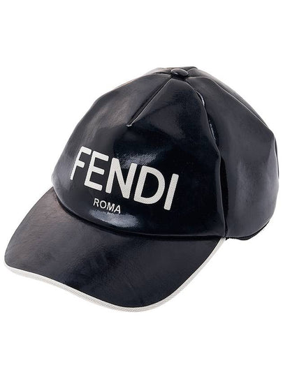 Logo Printed Baseball Ball Cap Black - FENDI - BALAAN 2