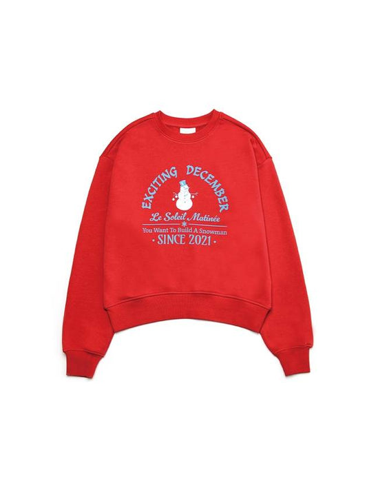 Brushed Options Exciting Snow Man Sweat Shirts RED - LE SOLEIL MATINEE - BALAAN 1