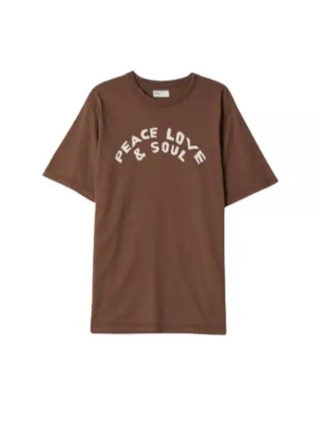 PRINT TEE BROWN 28609 Print short sleeve tshirt - UNIVERSAL WORKS - BALAAN 1