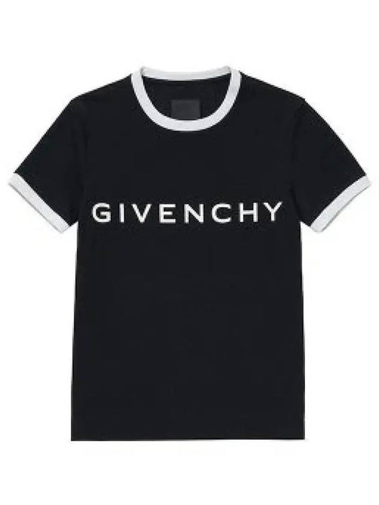 Archetype Slim Fit Cotton Short Sleeve T-Shirt Black - GIVENCHY - BALAAN 2