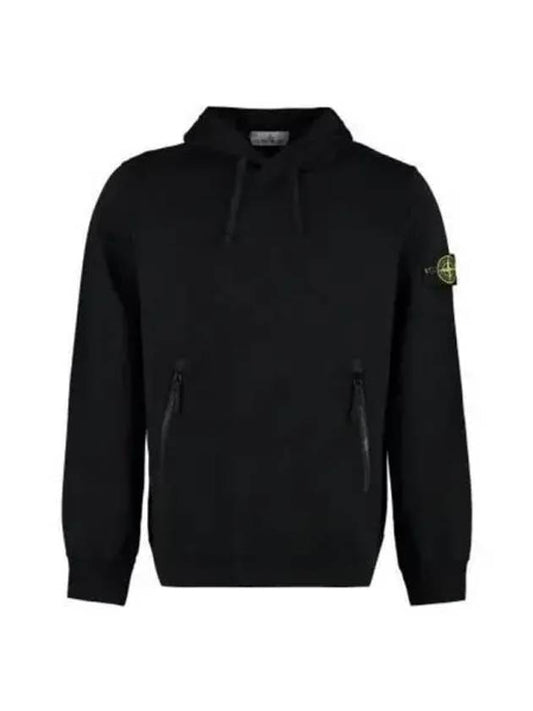 Cotton Waffen Patch Hoodie Navy - STONE ISLAND - BALAAN 2