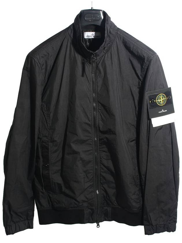 Crinkle Reps Wappen Bomber Jacket Black - STONE ISLAND - BALAAN 2