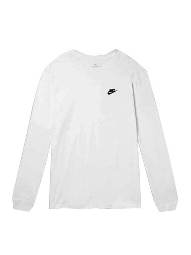 Men's NSW Club Long Sleeve T-Shirt White - NIKE - BALAAN 1