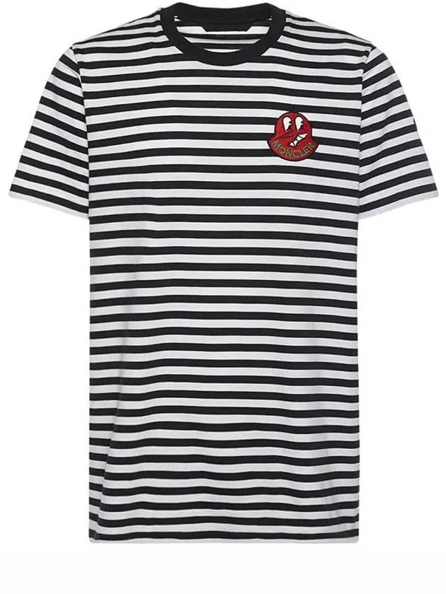 Archivio logo patch striped t shirt 8C00037 899ZF P90 - MONCLER - BALAAN 1