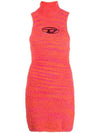 M Leros High Neck Sleeveless Short Dress Orange - DIESEL - BALAAN 1