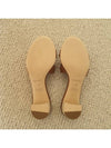 Oasis Calfskin Slipper Heels Gold Piqures Ecrues - HERMES - BALAAN 7