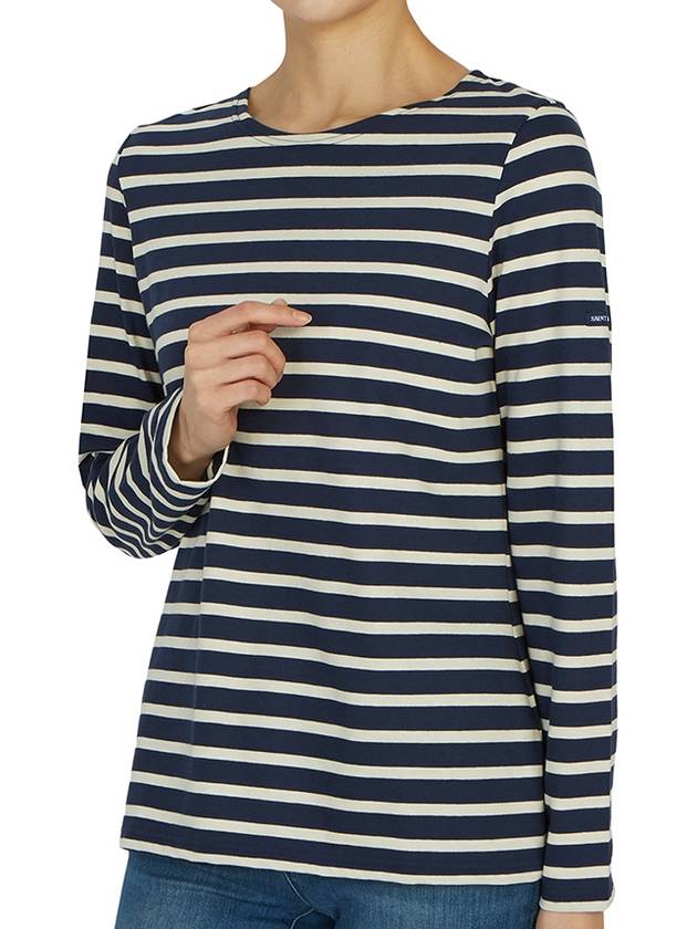 Minquiers Striped Long Sleeve T-Shirt Ecru Marine - SAINT JAMES - BALAAN 6