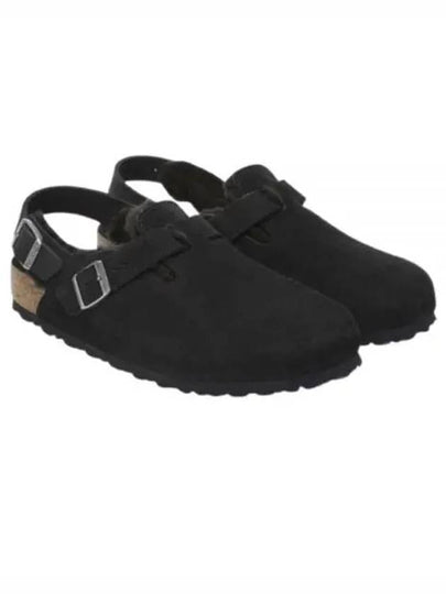 Tokio Shearling Suede Sandals Black - BIRKENSTOCK - BALAAN 2