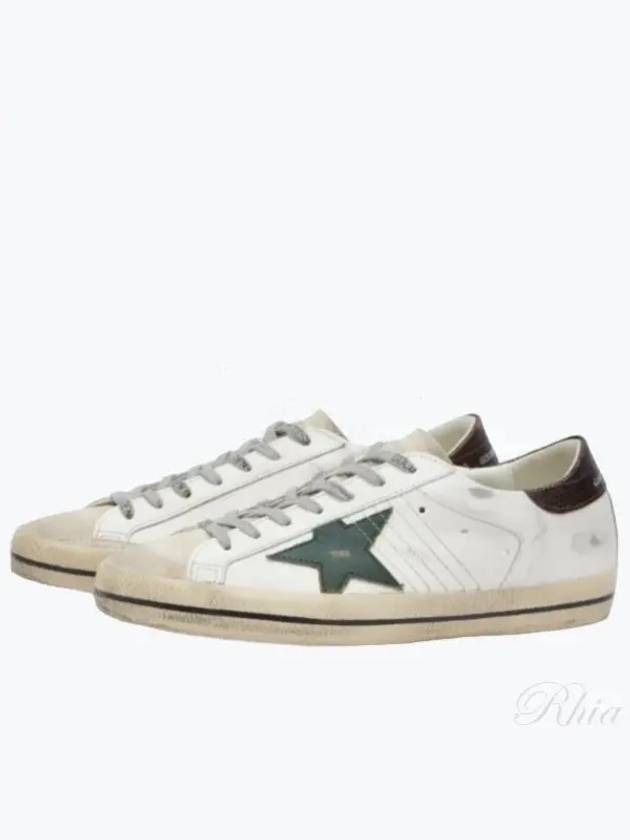 Superstar Brown Tab Low Top Sneakers White - GOLDEN GOOSE - BALAAN 2