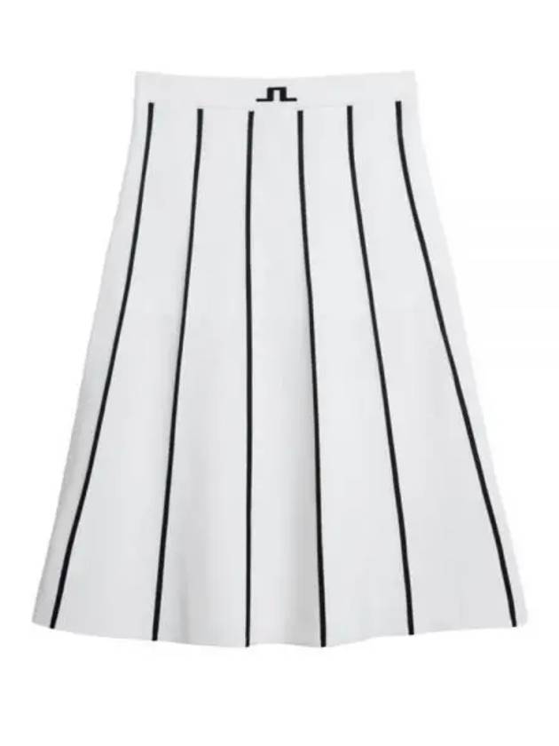 Women's Sally Knitted A Line Skirt White - J.LINDEBERG - BALAAN 2