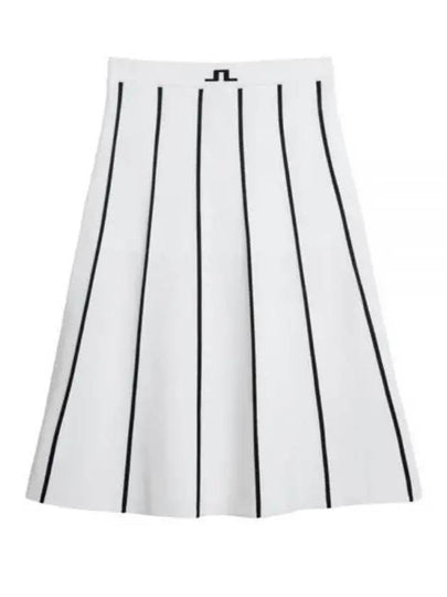 Women's Sally Knitted A Line Skirt White - J.LINDEBERG - BALAAN 2