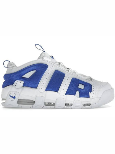 Air More Uptempo Low Top Sneakers White Hyper Royal - NIKE - BALAAN 1