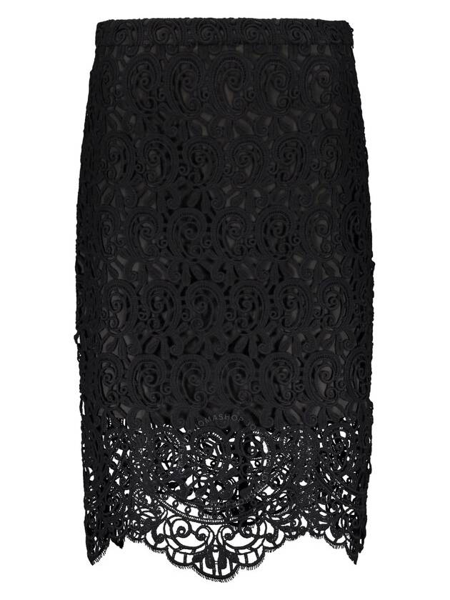 Macrame Lace Pencil Skirt Black - BURBERRY - BALAAN 2