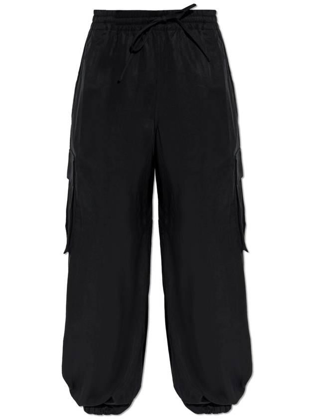 Washed Twill Cargo Track Pants Black - Y-3 - BALAAN 1