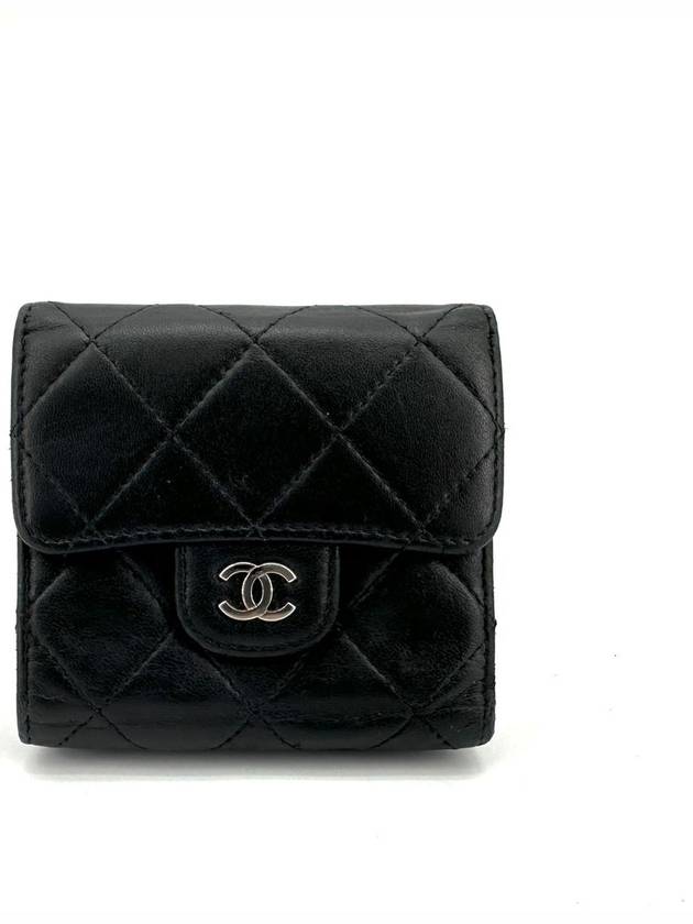 Classic lambskin silver double sided medium wallet - CHANEL - BALAAN 6