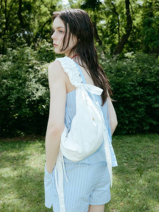 NYLON BAG WHITE - CLAIR DE SAGE - BALAAN 1