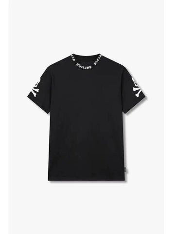 Men s Side Embossed Skull T Shirt Black - PHILIPP PLEIN - BALAAN 1