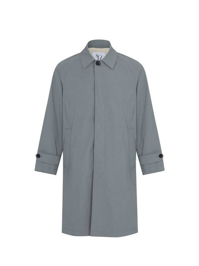 Balmacaan Trench Coat Greyish Blue - SOLEW - BALAAN 2