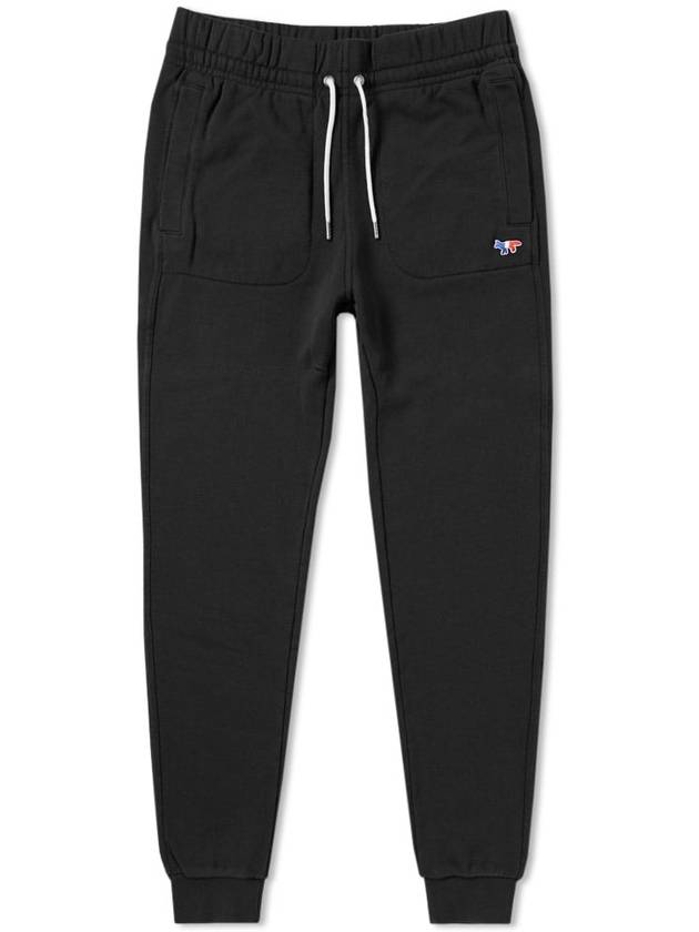 Tree Fox Patch Cotton Track Pants Black - MAISON KITSUNE - BALAAN.