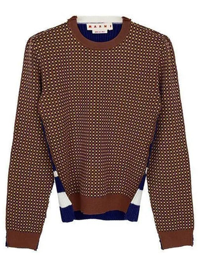 Iconic Half & Half Knit Top Brown - MARNI - BALAAN 2