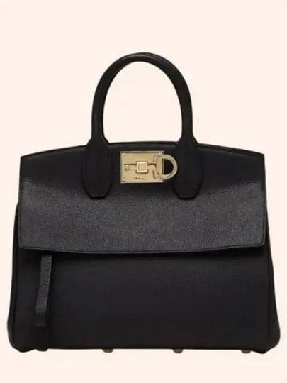 Studio Small Tote Bag Black - SALVATORE FERRAGAMO - BALAAN 2