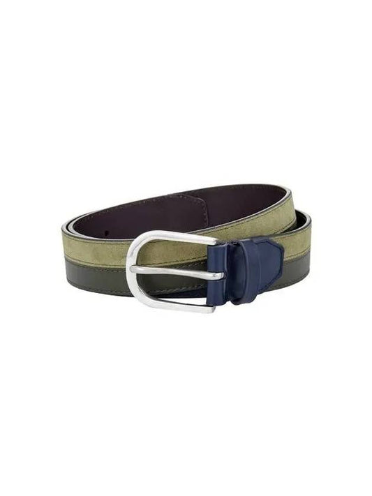 Round buckle patchwork belt olive 270207 - PAUL SMITH - BALAAN 1