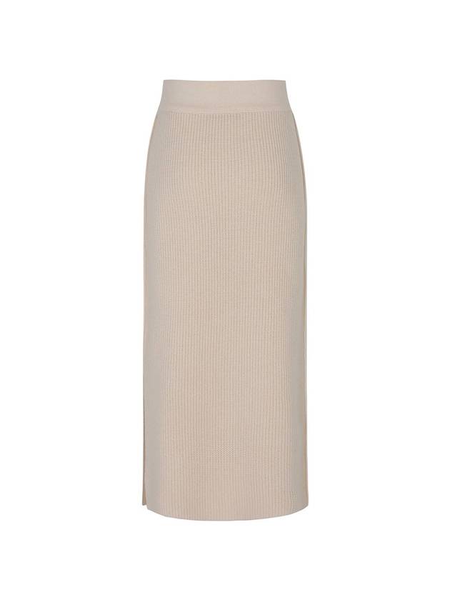 100% Cashmere Ribbed Long Skirt C3KSK61 - CALLAITE - BALAAN 1